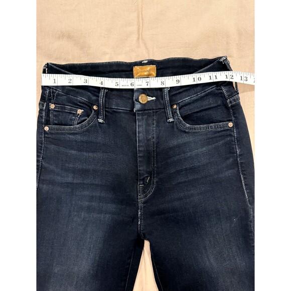 MOTHER Denim High Waisted Looker Jeans Coffee Tea or Me Dark Wash Size 25 Black - Picture 10 of 13